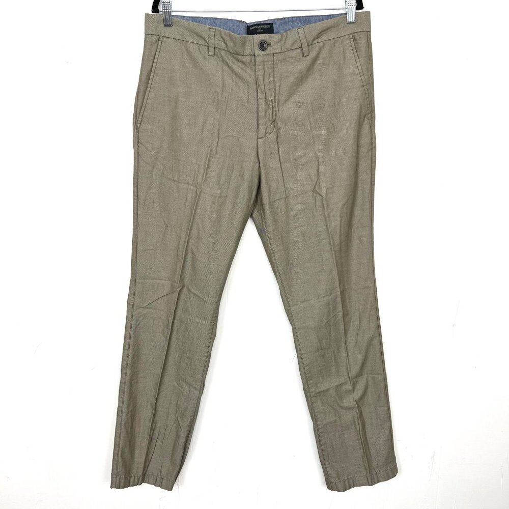 Banana Republic Aiden‎ Fit Pants Men's Size 35x32 Brown Tan